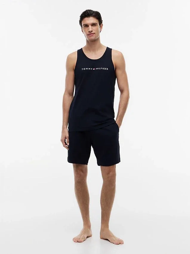 Hilfiger-logolla varustetut vetoketjulliset yöshortsit Hilfiger-logolla varustetut vetoketjulliset yöshortsit