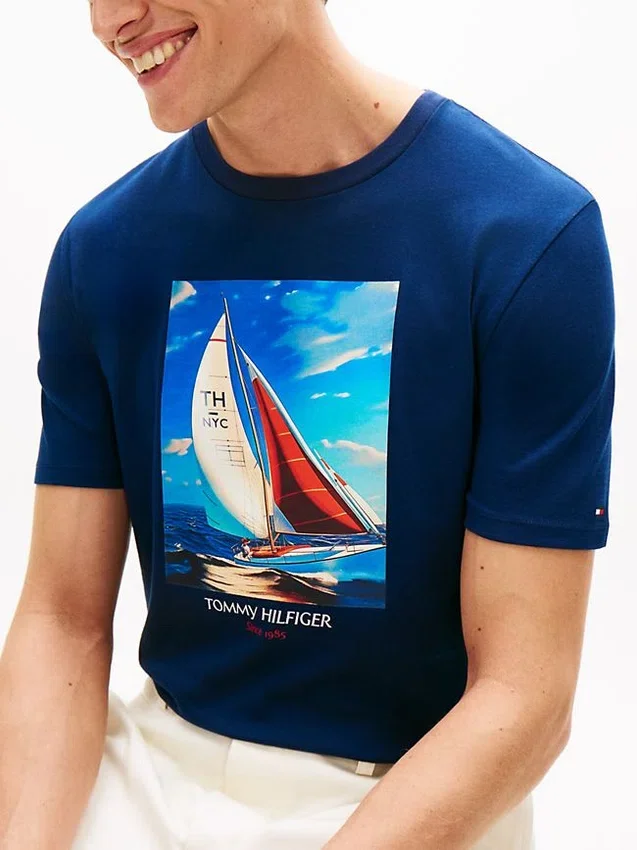 Hilfiger Sailing -valokuvapainettu T-paita Hilfiger Sailing -valokuvapainettu T-paita