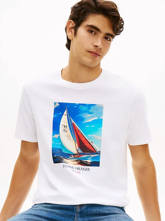 Hilfiger Sailing -valokuvapainettu T-paita Hilfiger Sailing -valokuvapainettu T-paita