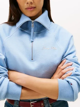 Interlock-fleece-pusero, neljännesvetoketju
