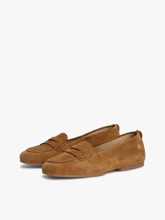 Joustava mokkanahkainen penny-loafer