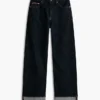 Keskikorkeat, löysät, suorat selvedge-farkut Keskikorkeat, löysät, suorat selvedge-farkut
