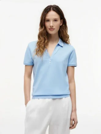 Kevyt piqué-henley-polo