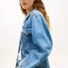 Kiristetty haalistunut denimtakki Kiristetty haalistunut denimtakki