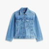 Kiristetty haalistunut denimtakki Kiristetty haalistunut denimtakki