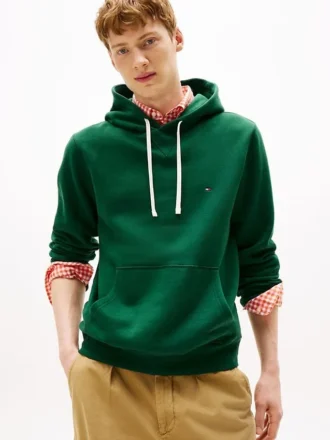 Klassinen harjattu fleece-huppari