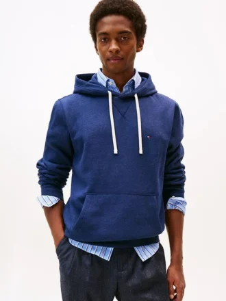 Klassinen harjattu fleece-huppari