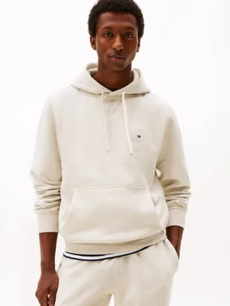 Klassinen harjattu fleece-huppari