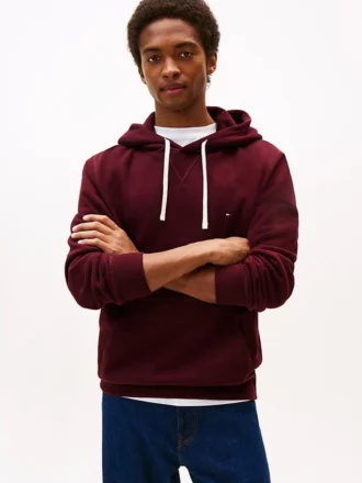 Klassinen harjattu fleece-huppari