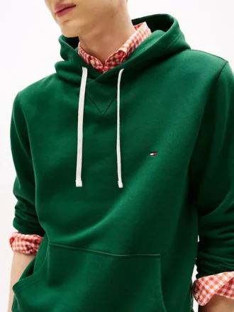 Klassinen harjattu fleece-huppari