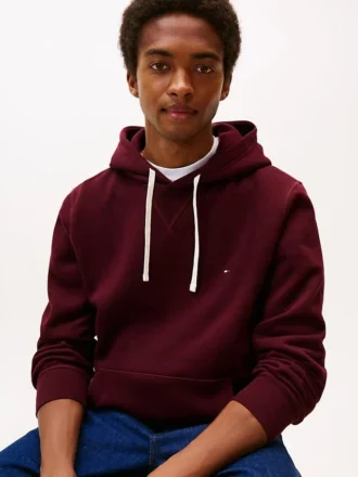 Klassinen harjattu fleece-huppari