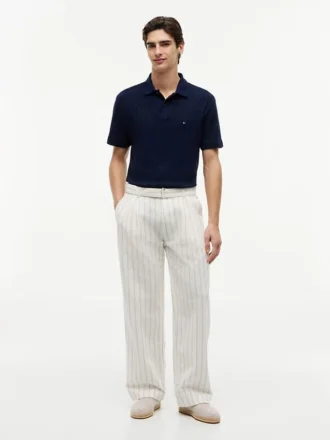 Klassinen istuvuus, kuvioitu jacquard-polo