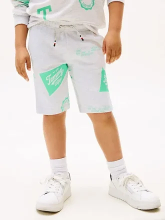 Lasten Allover Mixed Logo -sweatshortsit