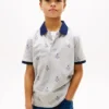 Lasten Allover Nautical Logo Stretch Polo Lasten Allover Nautical Logo Stretch Polo