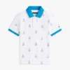 Lasten Allover Nautical Logo Stretch Polo Lasten Allover Nautical Logo Stretch Polo