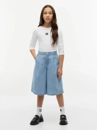 Lasten chambray-bermudashortsit