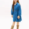 Lasten chambray-paita-mekko
