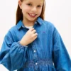 Lasten chambray-paita-mekko