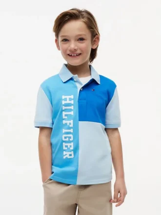 Lasten Colorblock Logo Stretch Polo