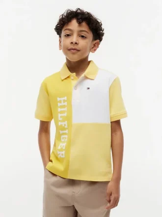 Lasten Colorblock Logo Stretch Polo