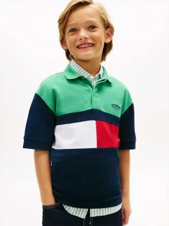 Lasten Colorblock Rugby -polo