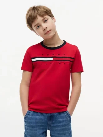 Lasten Flag Stripe Logo -T-paita