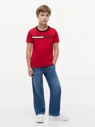 Lasten Flag Stripe Logo -T-paita