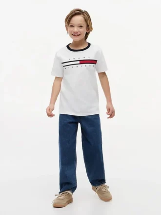 Lasten Flag Stripe Logo -T-paita