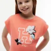 Lasten Flip Sequin Floral Logo T-paita