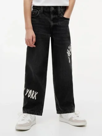 Lasten Hilfiger Graffiti Print Baggy -farkut