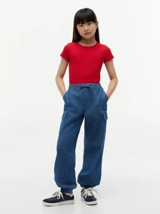 Lasten joustavat chino-cargo-joggerit
