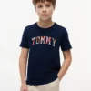 Lasten kukallinen Tommy-logopaita Lasten kukallinen Tommy-logopaita