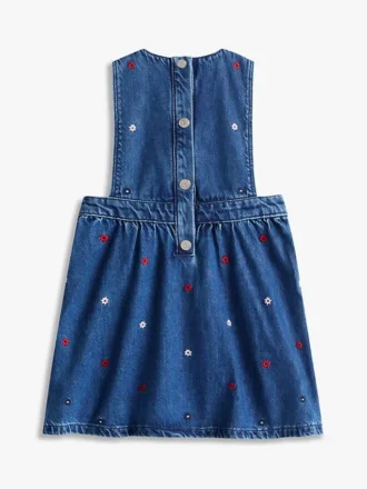 Lasten kukkakuvioinen denim-mekko