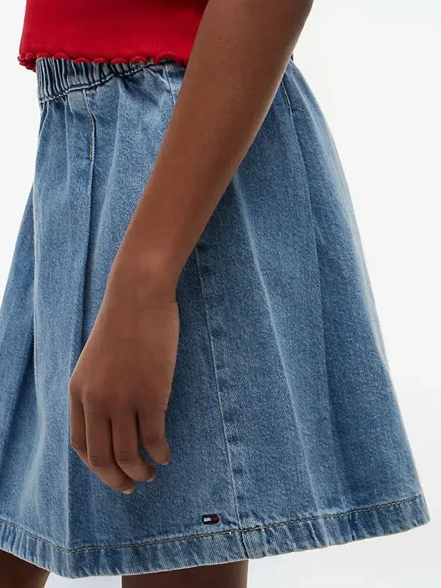 Lasten laskostettu denimhame Lasten laskostettu denimhame