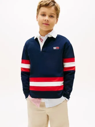 Lasten Logo Graphic Stripe Rugby -polo