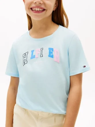 Lasten monivärinen Hilfiger-logopaita