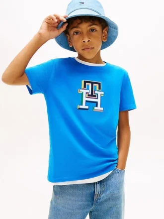 Lasten monivärinen monogrammipaita