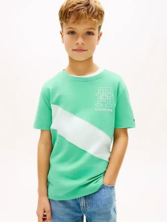 Lasten Monogram Banner Stripe -T-paita Lasten Monogram Banner Stripe -T-paita