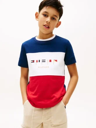 Lasten Multiflag Logo Colorblock T-paita Lasten Multiflag Logo Colorblock T-paita