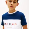 Lasten Multiflag Logo Colorblock T-paita
