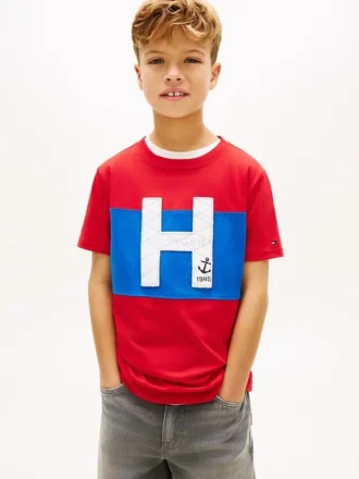 Lasten Nautical H Logo Colorblock -T-paita