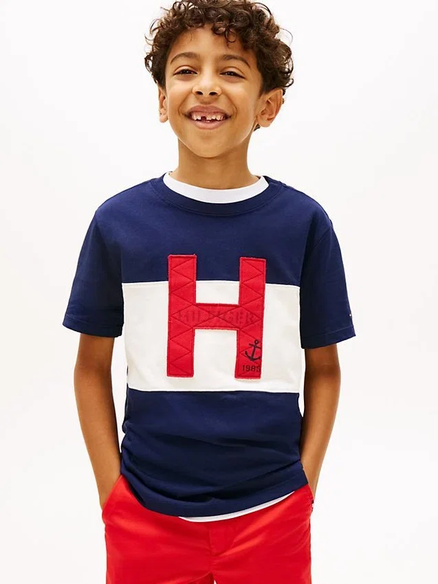 Lasten Nautical H Logo Colorblock -T-paita Lasten Nautical H Logo Colorblock -T-paita