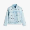 Lasten oversize-denimtakki aaltoilevalla lipulla