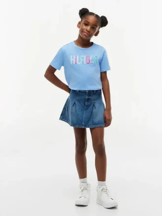 Lasten paljettinen Hilfiger-logopaita