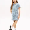 Lasten raidallinen denim-mekko