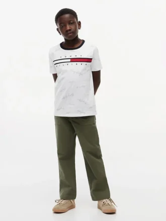 Lasten Signature Flag Stripe Logo -T-paita