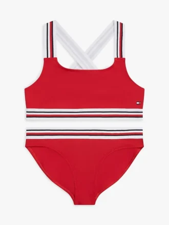 Lasten Signature Stripe -kaksiosainen uimapuku