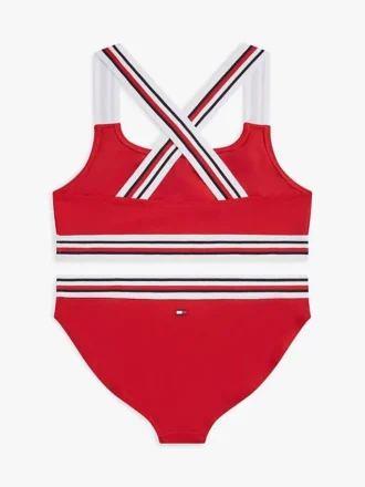 Lasten Signature Stripe -kaksiosainen uimapuku