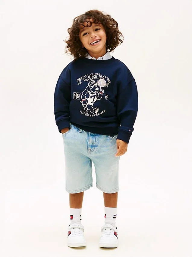 Lasten suorat denimshortsit Lasten suorat denimshortsit