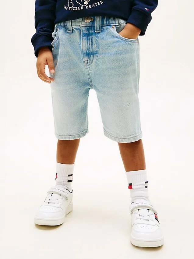 Lasten suorat denimshortsit Lasten suorat denimshortsit